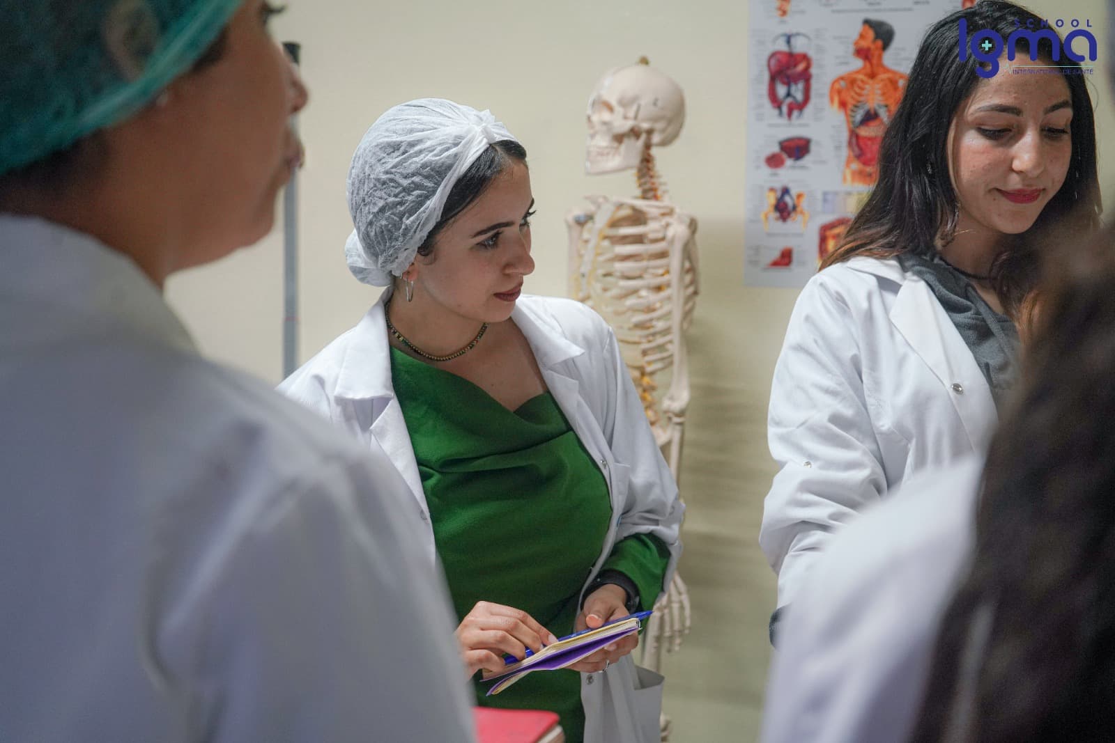 Travaux pratiques en salle d'anatomie